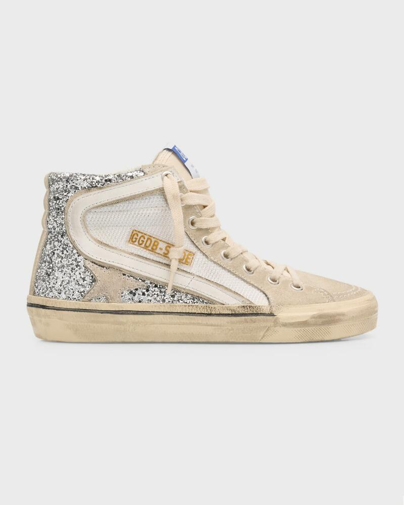 Golden Goose Slide Glitter High-Top Sneakers Cover