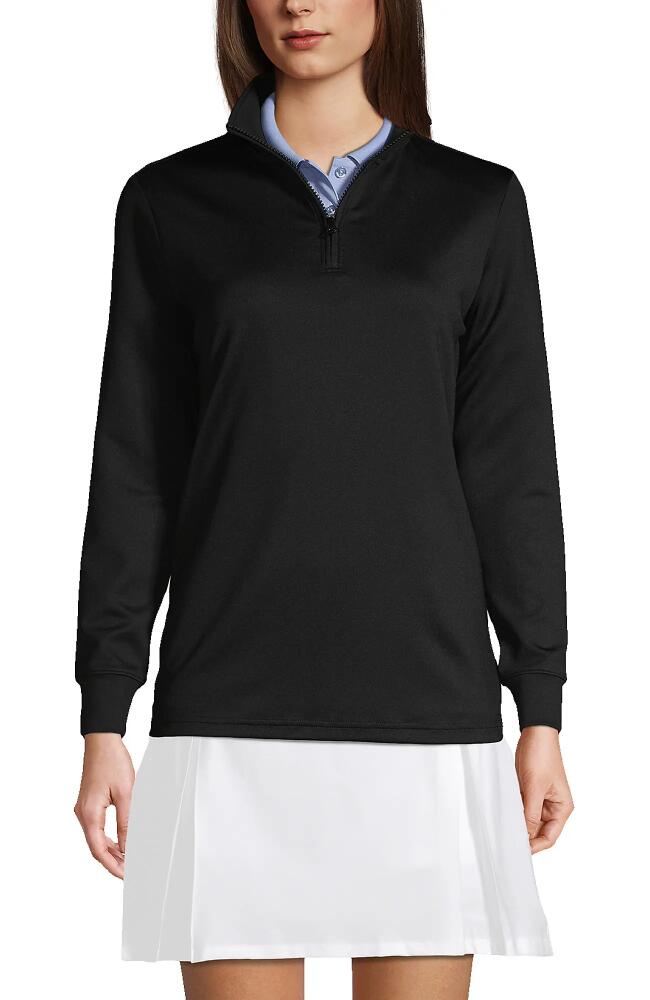 Lands' End School Uniform Quarter Zip Pullover in Black Cover