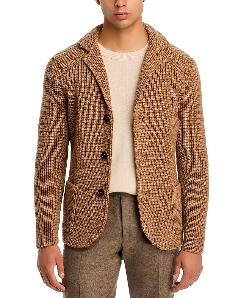 Maurizio Baldassari Brenta Wool Barley Stitch Sweater Jacket Cover