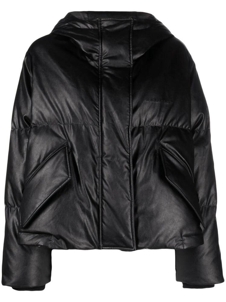 MM6 Maison Margiela padded faux-leather jacket - Black Cover