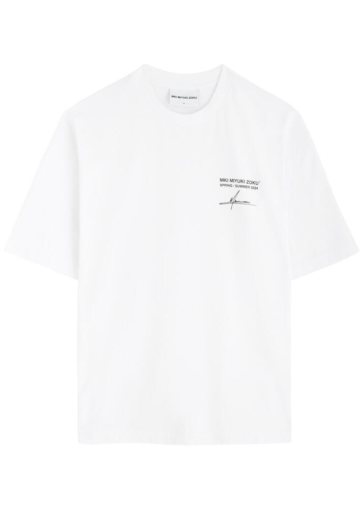 Mki Miyuki Zoku Resort Logo Cotton T-shirt - White Cover