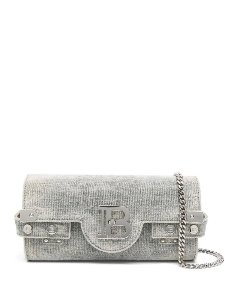 Balmain B-Buzz denim clutch bag - Grey Cover