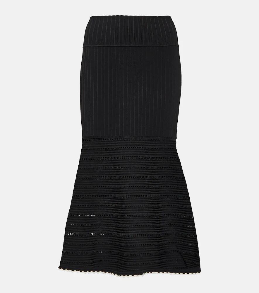 Victoria Beckham High-rise scalloped midi skirt Cover