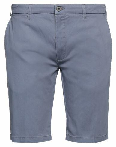 Yes Zee By Essenza Man Shorts & Bermuda Shorts Slate blue Cotton, Elastane Cover