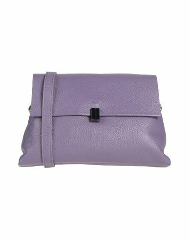 Laura Di Maggio Woman Cross-body bag Purple Leather Cover