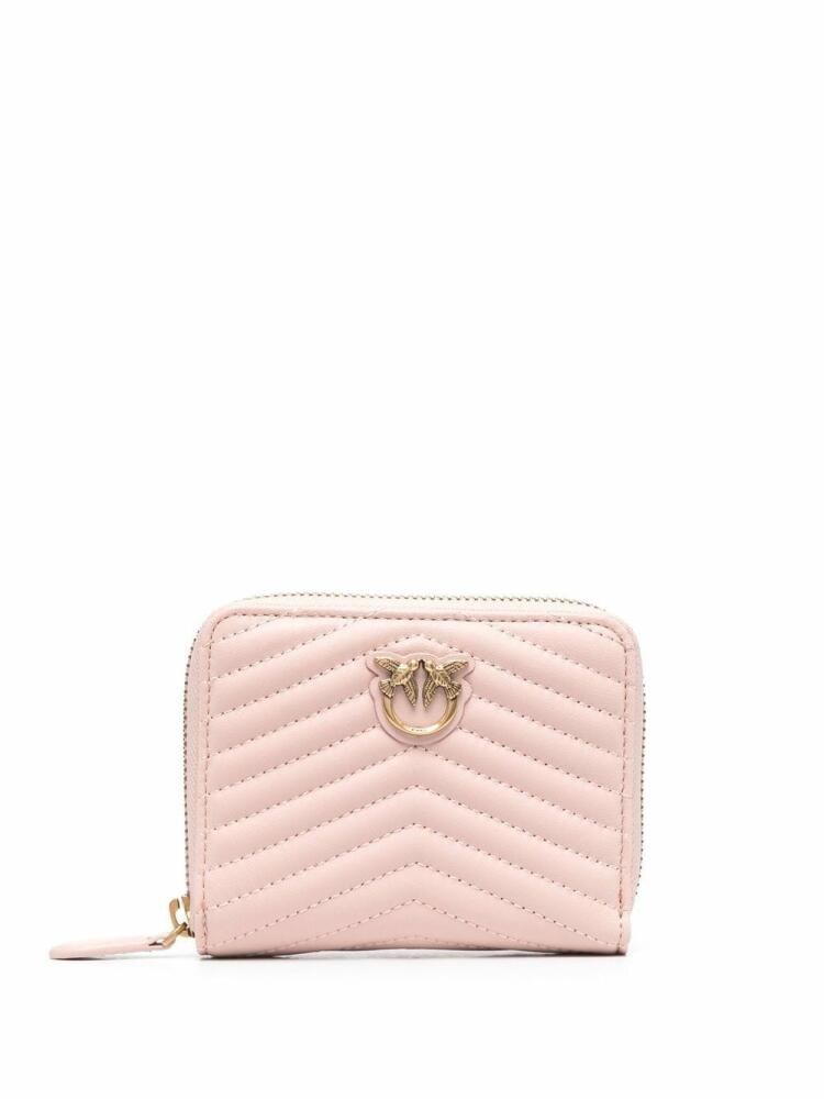 PINKO Love Birds chevron-quilted wallet Cover