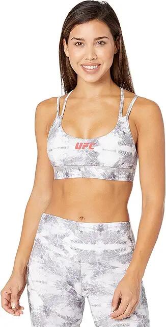 UFC Quartz Print Strappy Sports Bra (Fogged Grey) Women's Lingerie Cover