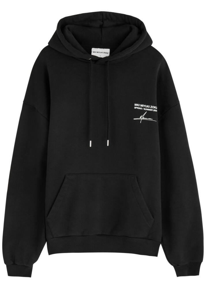 Mki Miyuki Zoku Resort Hooded Cotton-blend Sweatshirt - Black Cover