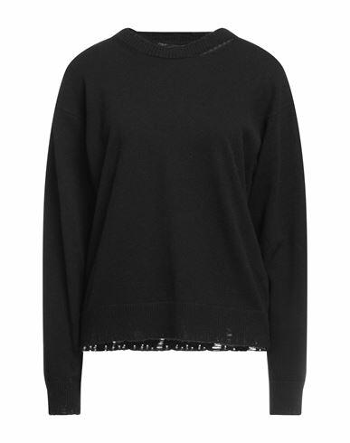 Versace Woman Sweater Black Cashmere, Wool Cover