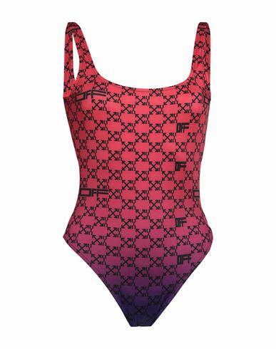 Off-white Woman One-piece swimsuit Red Polyester, Elastane Cover