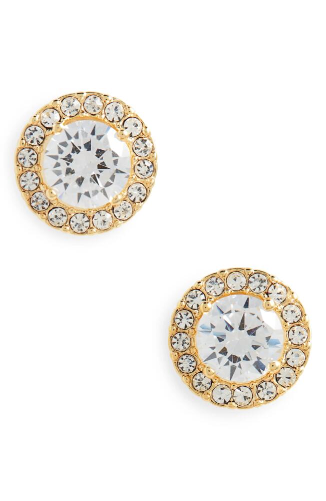 Nordstrom Halo Cubic Zirconia Stud Earrings in Clear- Gold Cover