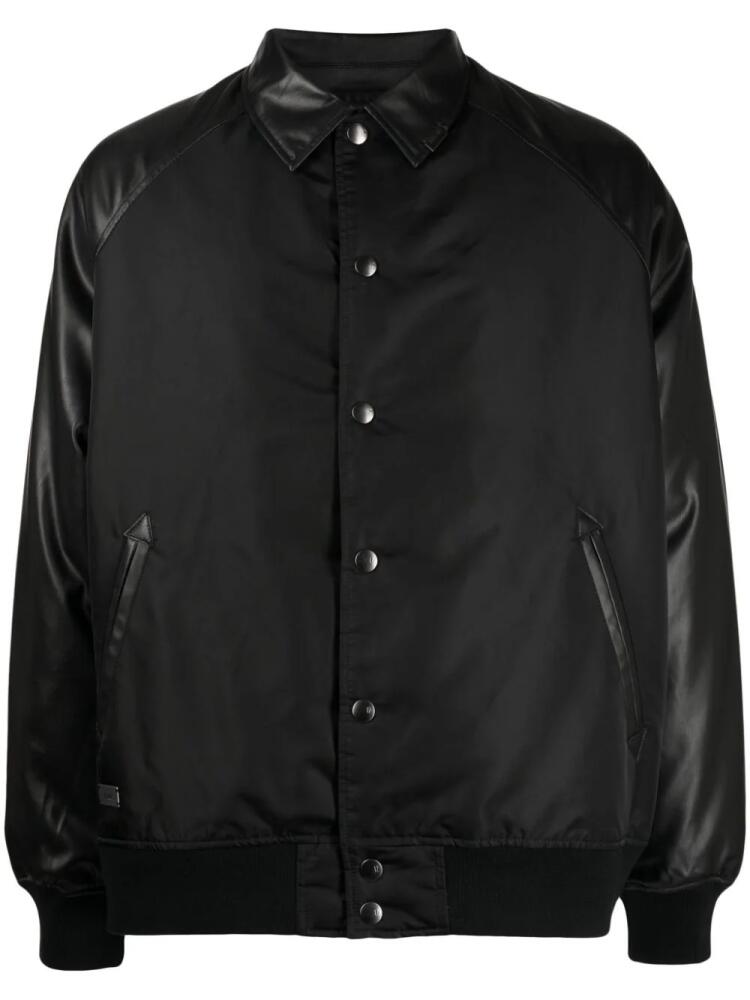 izzue panelled bomber jacket - Black Cover