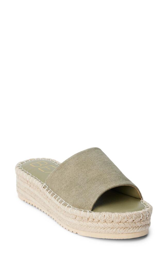 BEACH BY MATISSE Skylar Platform Slide Sandal in Khaki Cover