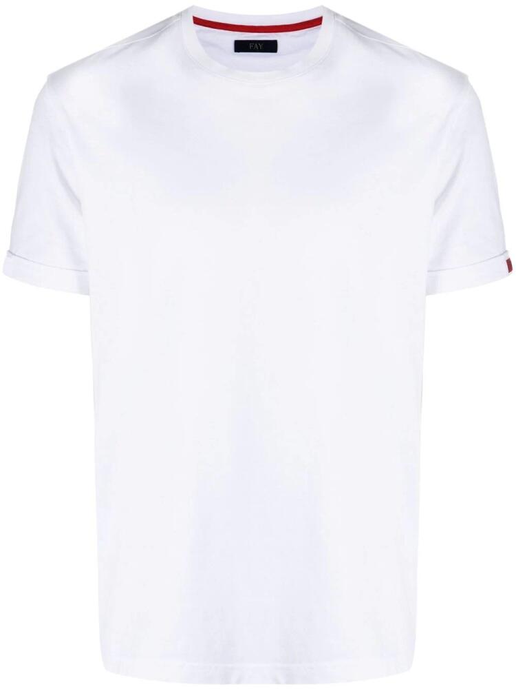 Fay logo-patch T-shirt - White Cover