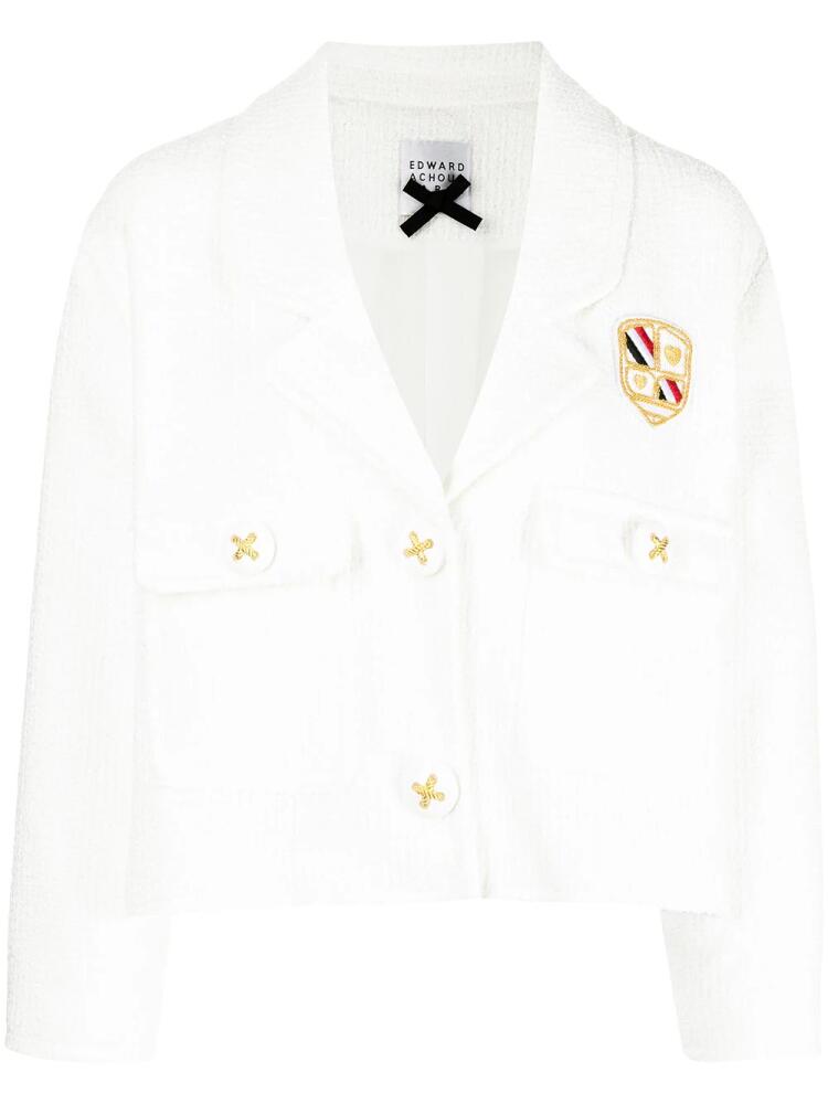 Edward Achour Paris single breasted blazer - White Cover