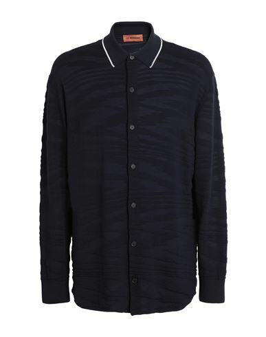 Missoni Man Shirt Midnight blue Wool, Viscose Cover