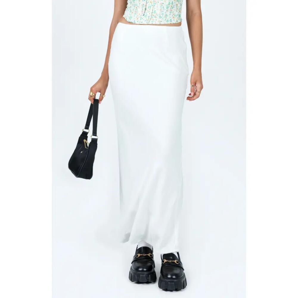 Princess Polly Jodie Linen Blend Maxi Skirt in White Cover