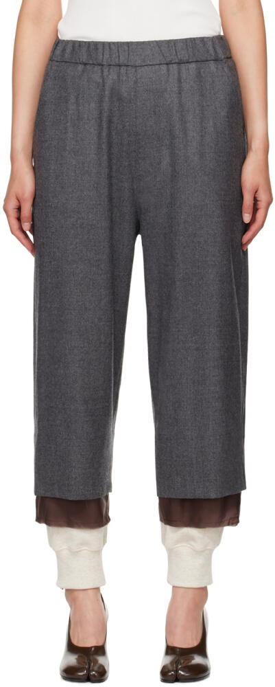 UNDERCOVER Gray Layered Trousers Cover