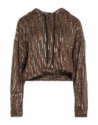 Pinko Uniqueness Woman Sweatshirt Brown Viscose, Metallic fiber Cover