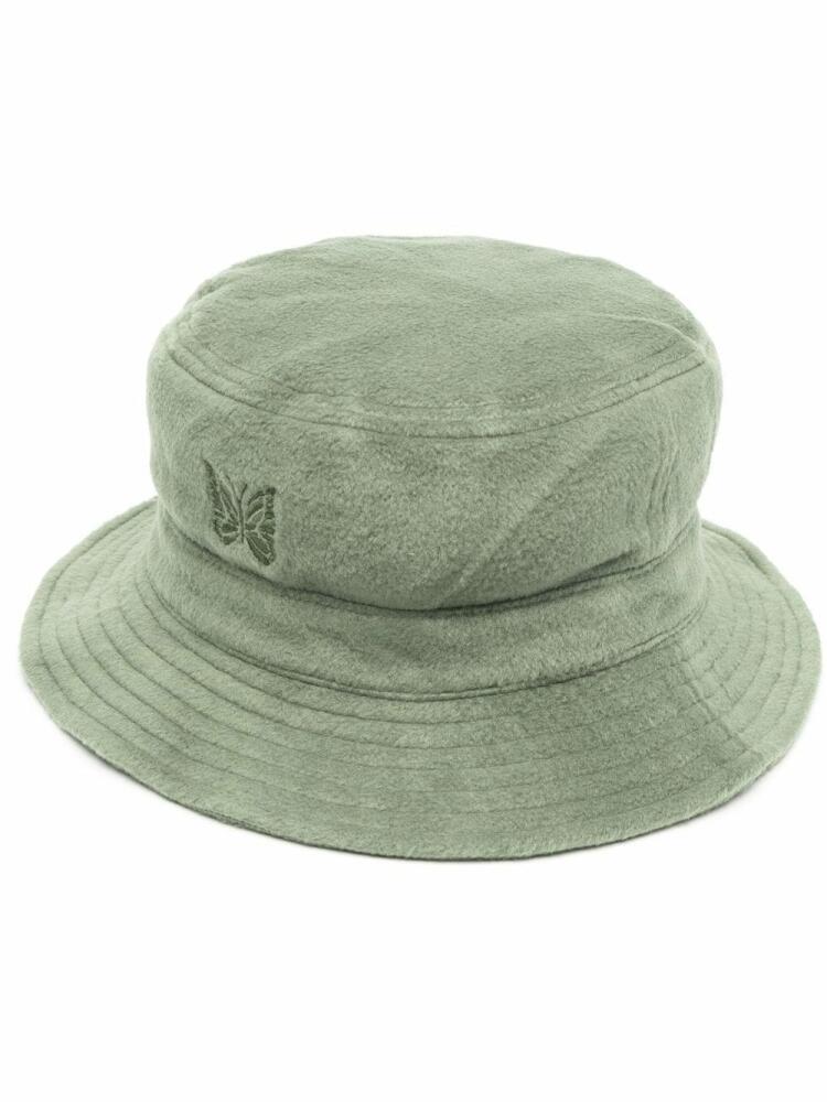 Needles embroidered-logo bucket hat - Green Cover