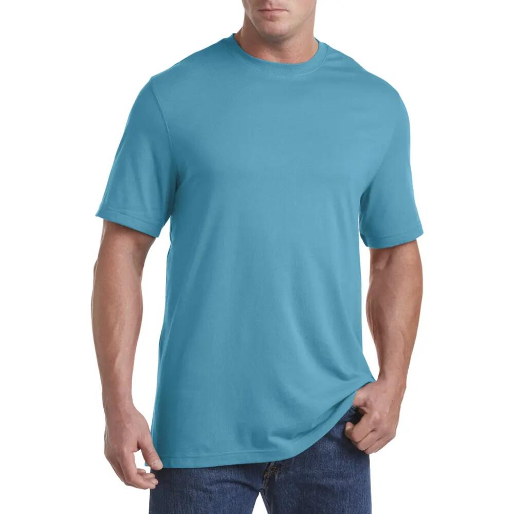 Harbor Bay by DXL Moisture-Wicking Jersey T-Shirt in Crystal Teal Hthr Cover