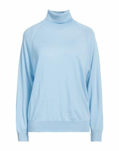 Peserico Woman Turtleneck Sky blue Virgin Wool Cover