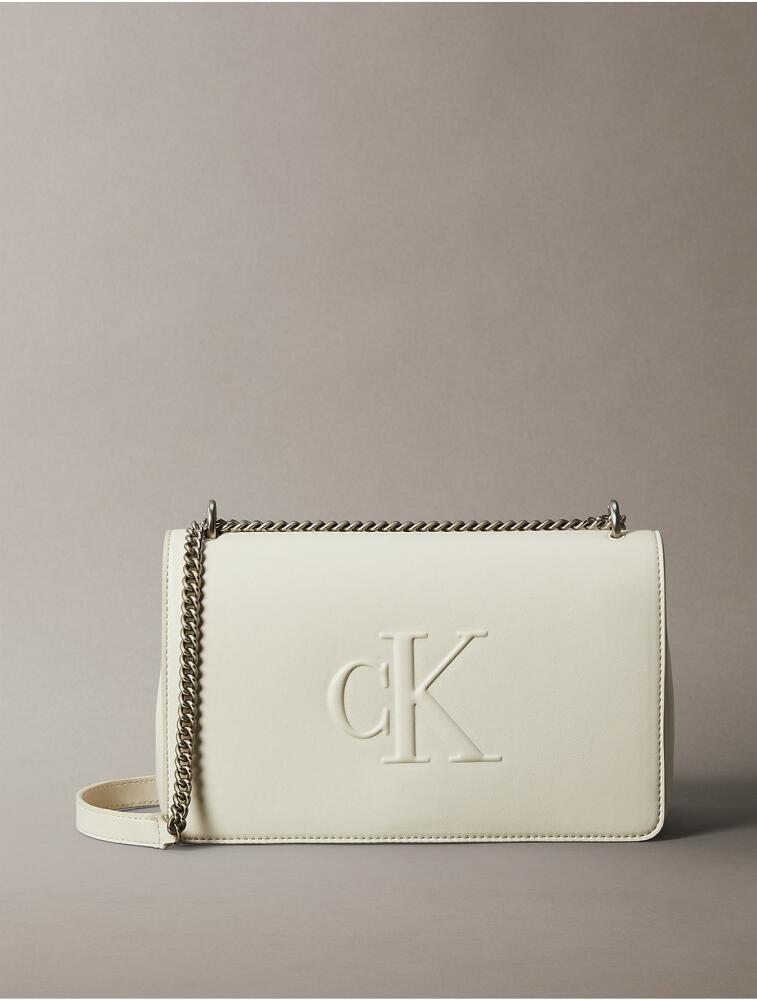 Calvin Klein Women's Sculpted Impression Crossbody Bag - White Cover