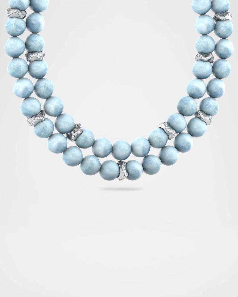 Jamie Turner Cenote Aquamarine Double Bead Necklace with Diamonds Cover