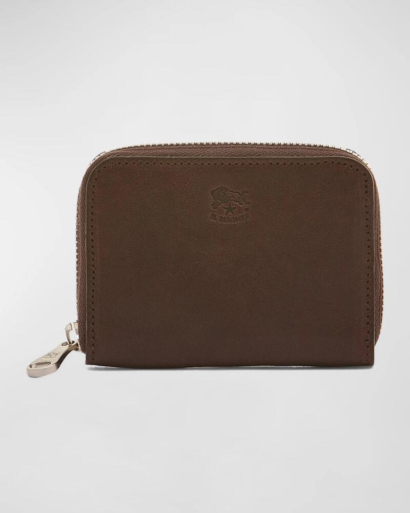 Il Bisonte Men's Cestello Small Leather Zip-Around Wallet Cover