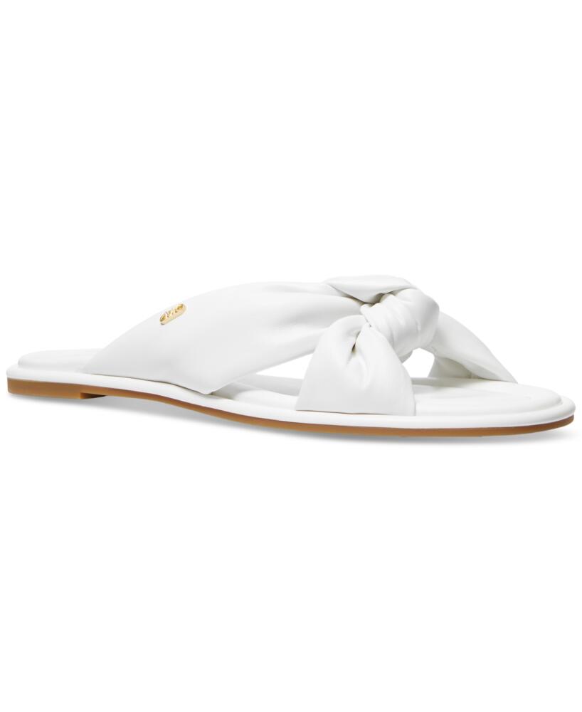 Michael Michael Kors Mmk Elena Knotted Slide Sandals - Optic White Cover