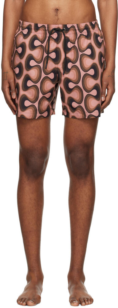 Dries Van Noten Pink Printed Swim Shorts Cover