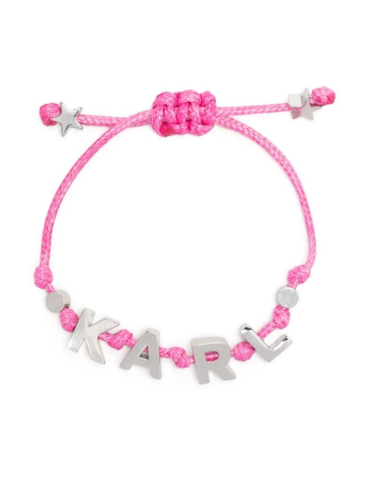 Karl Lagerfeld K/Summer Woven Letters bracelet - Pink Cover