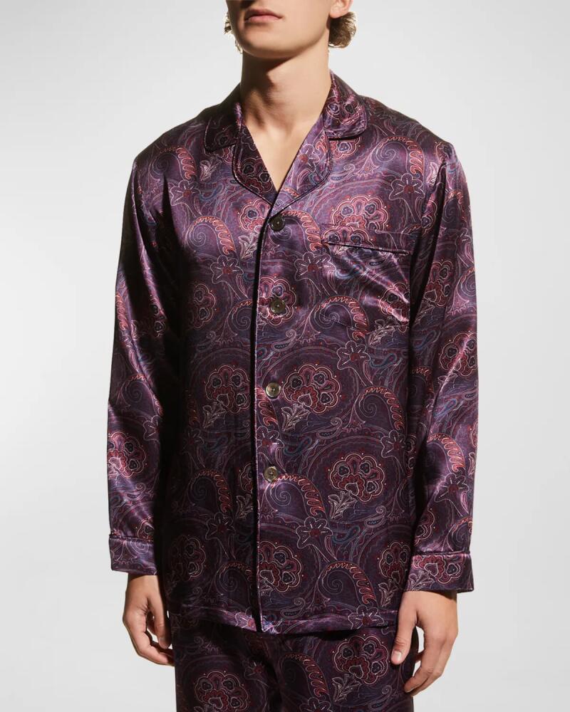 Majestic International Men's Silk Paisley Pajama Set Cover