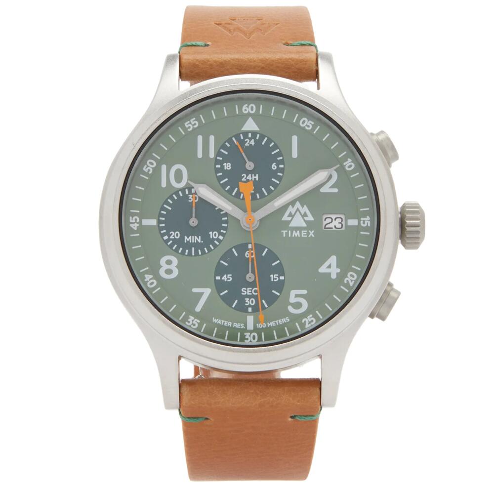 Timex Expedition North Sierra Chronograph 42mm Watch in Green/Light Brown Cover