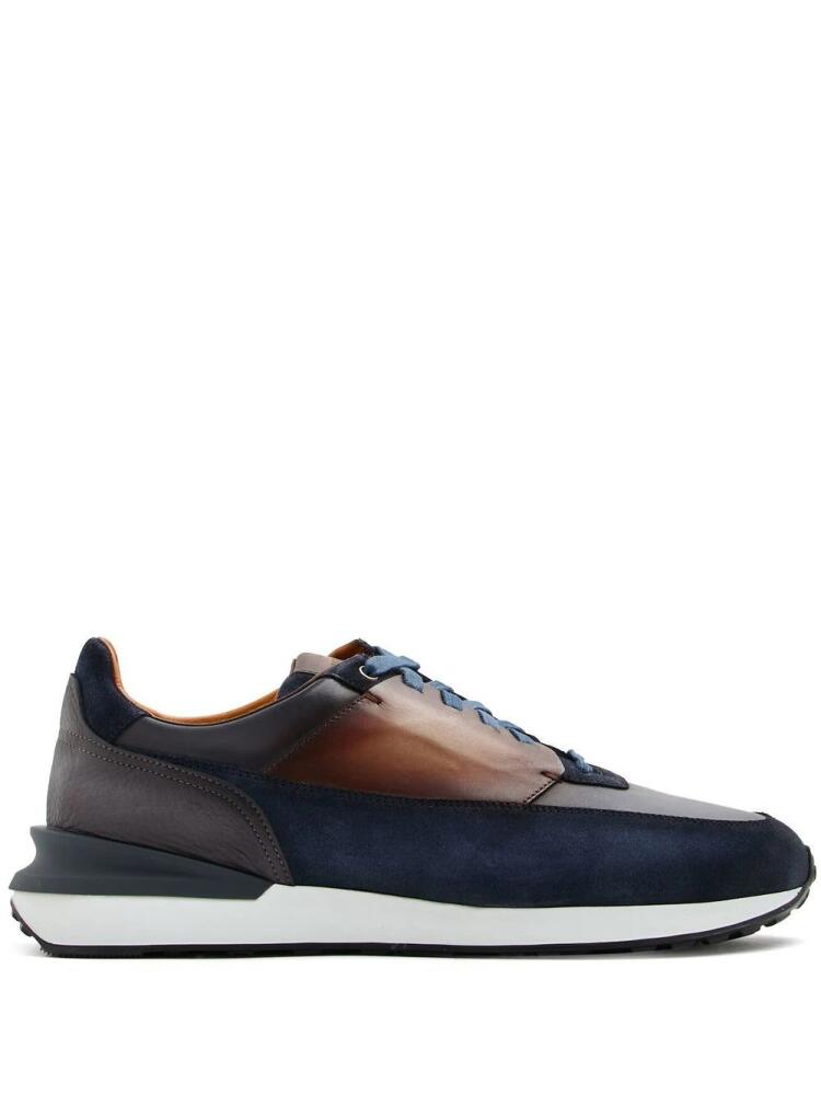 Magnanni panelled low-top sneakers - Blue Cover