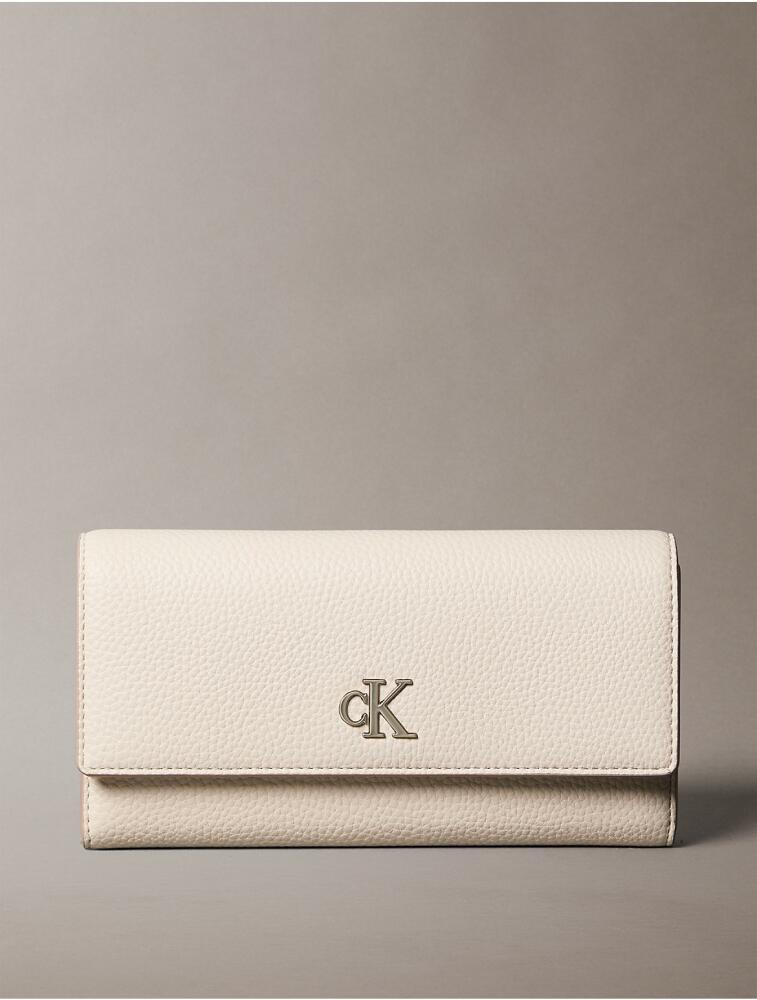 Calvin Klein Women's Archive Hardware Wallet - White Cover