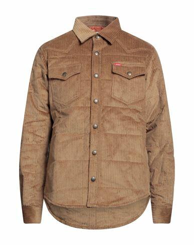 Holubar Man Shirt Khaki Cotton, Elastane Cover