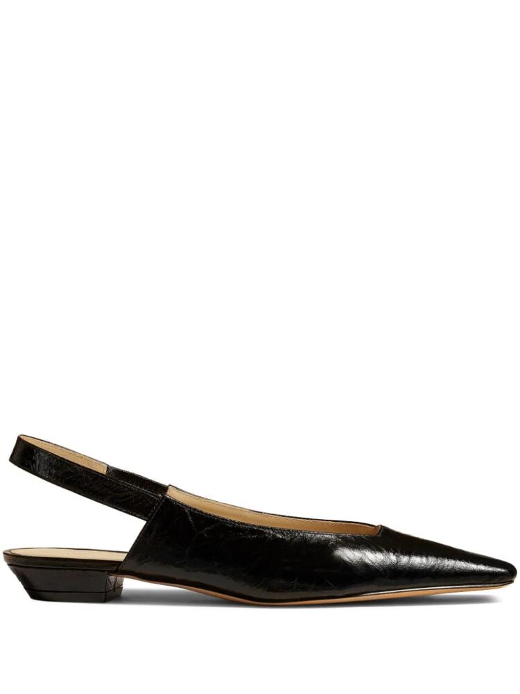 KHAITE The Colin leather slingback flats - Black Cover