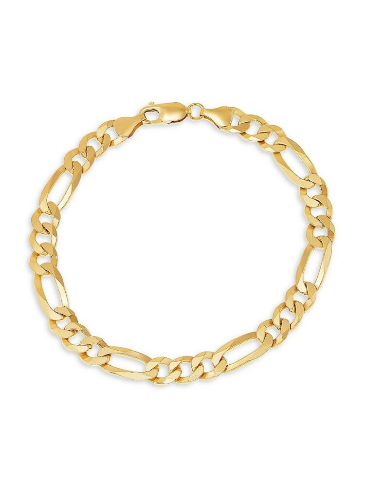 Saks Fifth Avenue Made in Italy Men's 18K Goldplated Sterling Silver Figaro Chain Bracelet Cover