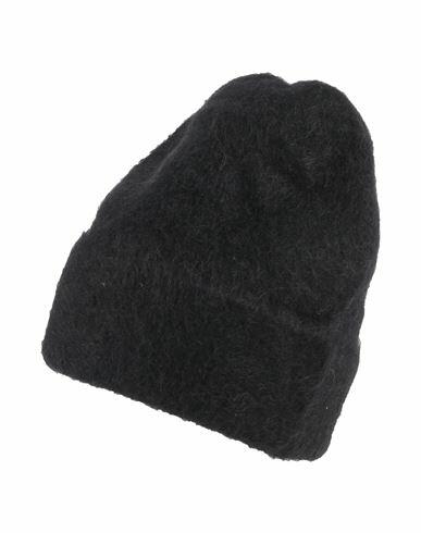 Rag & Bone Woman Hat Black Polyester, Mohair wool, Wool, Elastane Cover