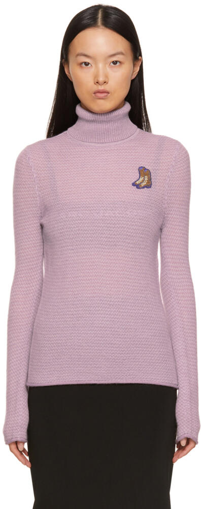 Marc Jacobs Purple 'The Tuckstitch Turtleneck' Sweater Cover