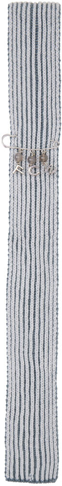 Feng Chen Wang Gray & White Sheepswool Scarf Cover