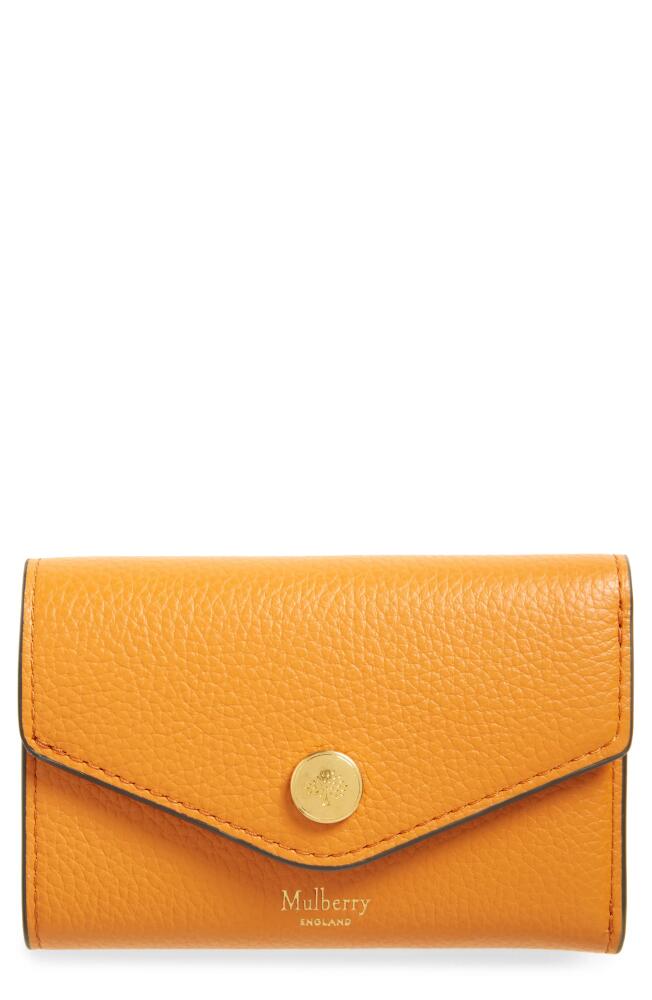 Mulberry Small Folded Leather Wallet in Sunset Cover