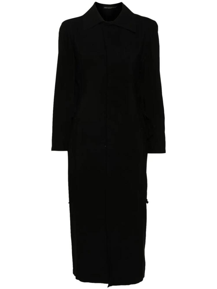 Yohji Yamamoto midi shirt dress - Black Cover