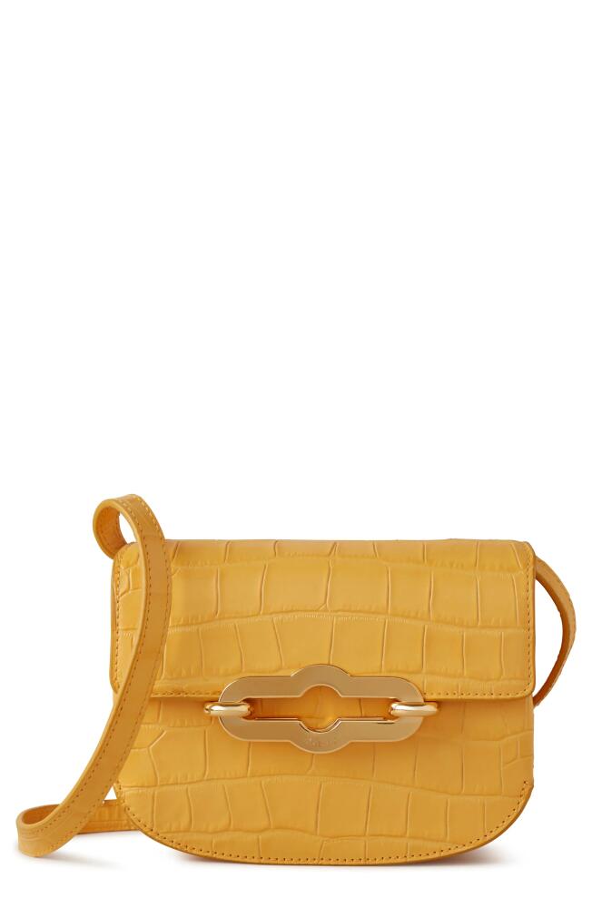 Mulberry Small Pimlico Matte Croc Embossed Leather Satchel in Yellow Cover