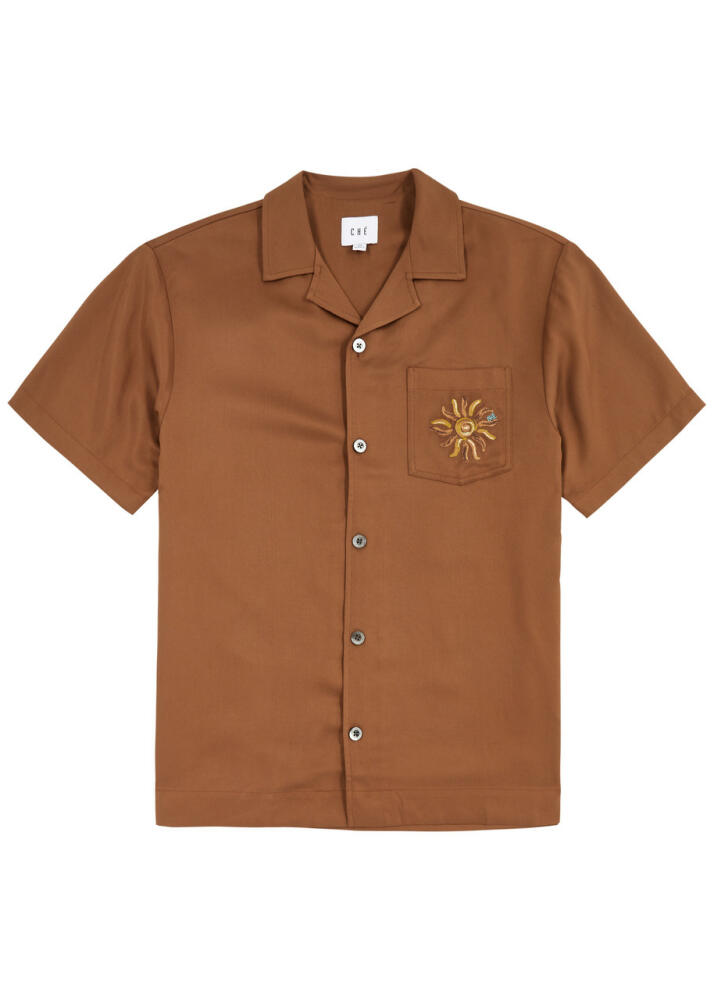 Che Breeze Logo-embroidered Twill Shirt - Orange Cover