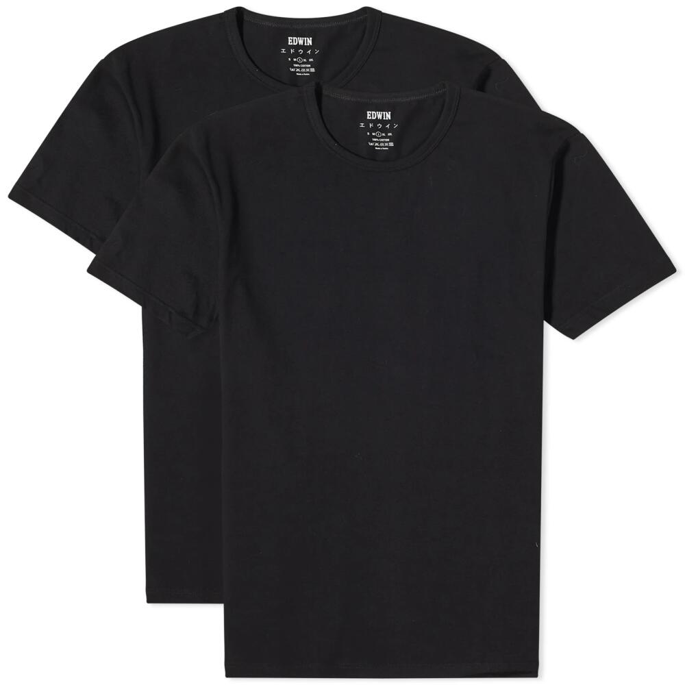 Edwin Men's Double Pack T-Shirt in Black Cover