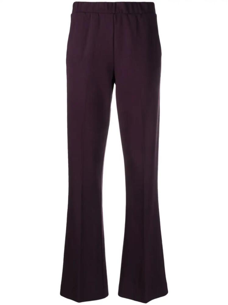 Le Tricot Perugia elasticated-waistband flared trousers - Purple Cover