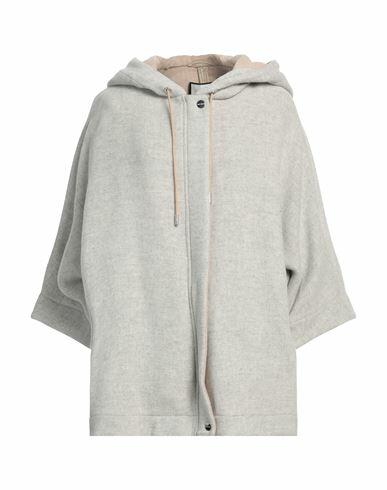 Max & Moi Woman Coat Light grey Viscose, Polyamide, Wool, Cashmere Cover