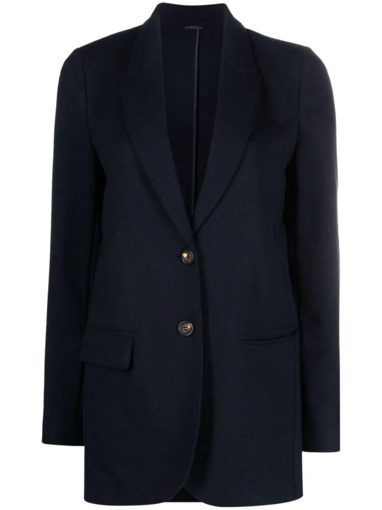 Brunello Cucinelli cashmere single-breasted blazer - Blue Cover